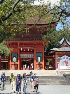 富士山本宮浅間神社　朱色のきれいな本殿